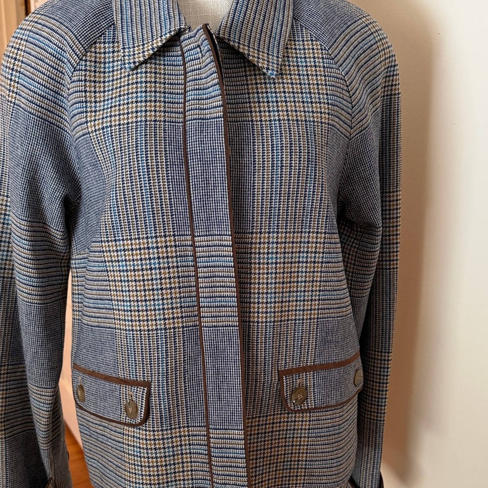 Pendleton Blue And Tan Checkered Jacket - image 3
